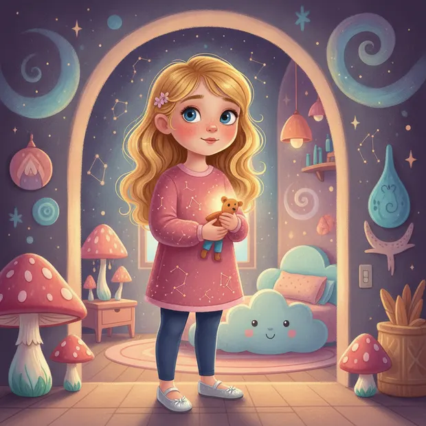Luna, 3 — Blonde hair, blue eyes